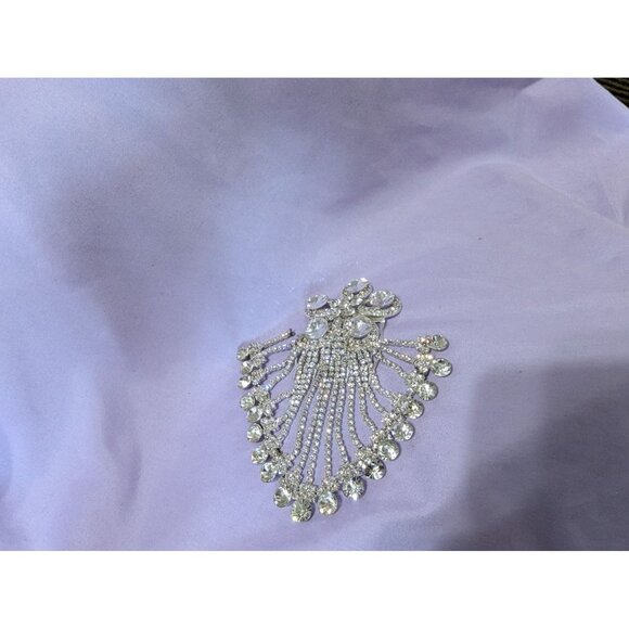 Bridal Rhinestone Hair Comb Veil (damaged see pictures) - Picture 3 of 3